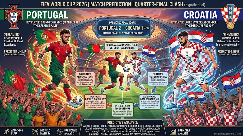 Portugal vs Croatia World Cup 2026 Prediction – Odds, Ronaldo Factor and Why Under 2.5 Wins