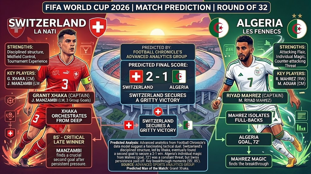 Switzerland vs Algeria World Cup 2026 Prediction – Odds, Manzambi and the Petković Reunion